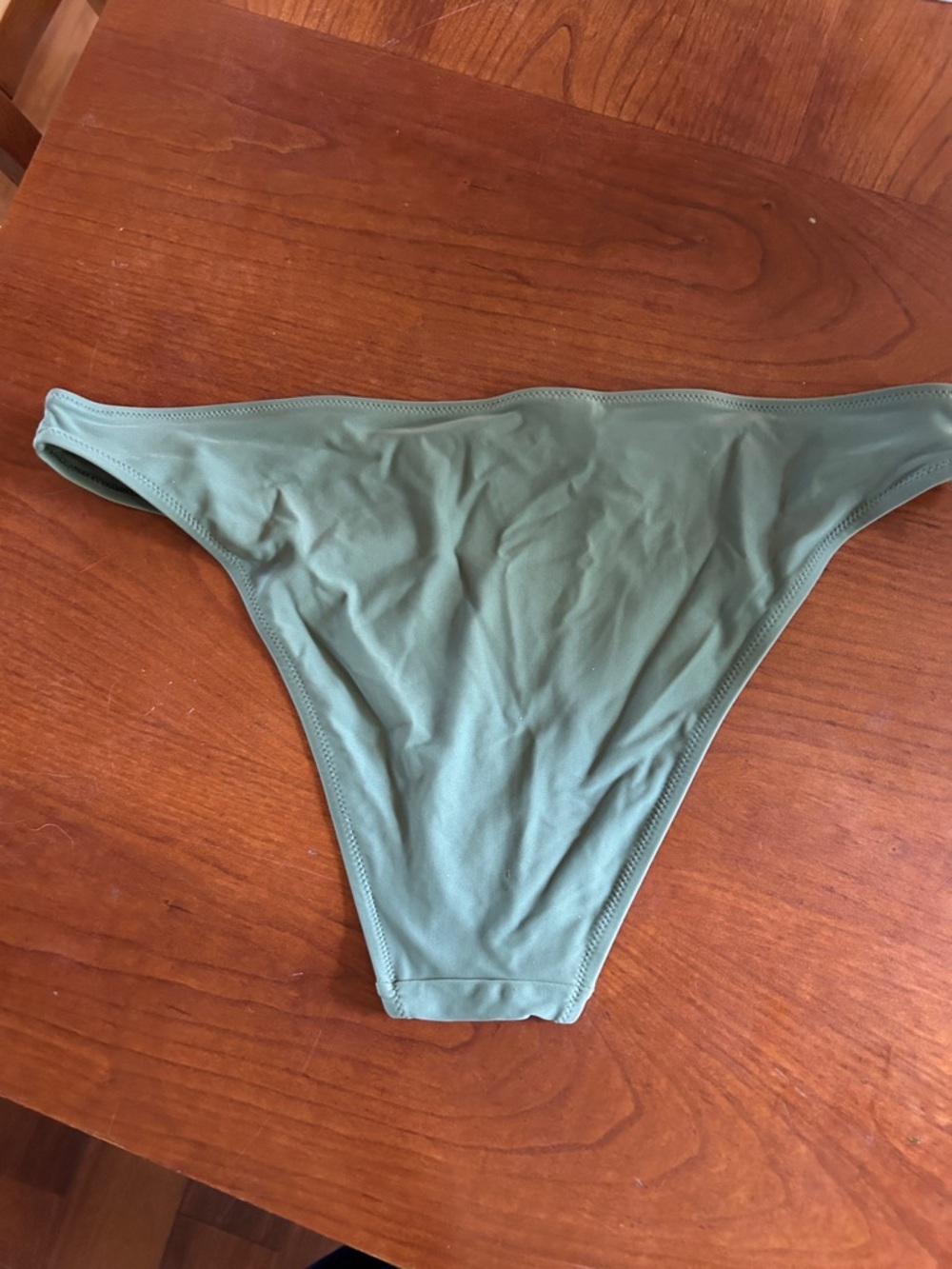 NWT AERIE OLIVE GREEN CHEEKY BIKINI BOTTOM sz XL - Picture 3 of 3